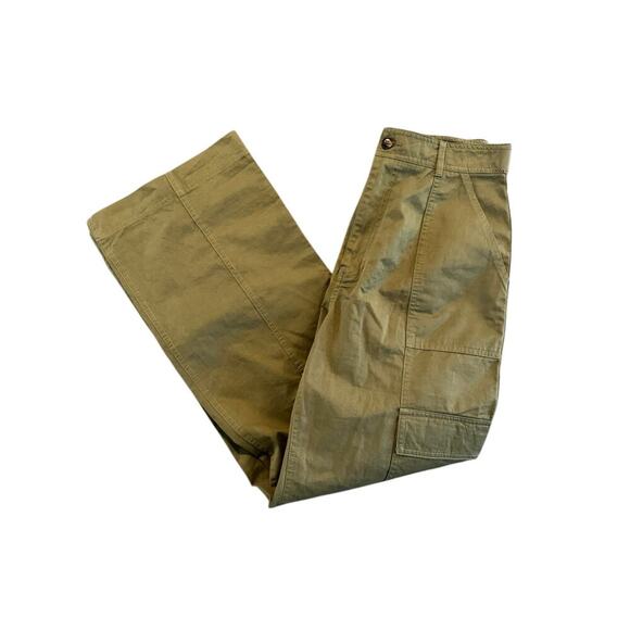 Altar’d State Hunter Green Cargo Pants Mid Rise Wide Leg Women’s Large - Picture 1 of 6
